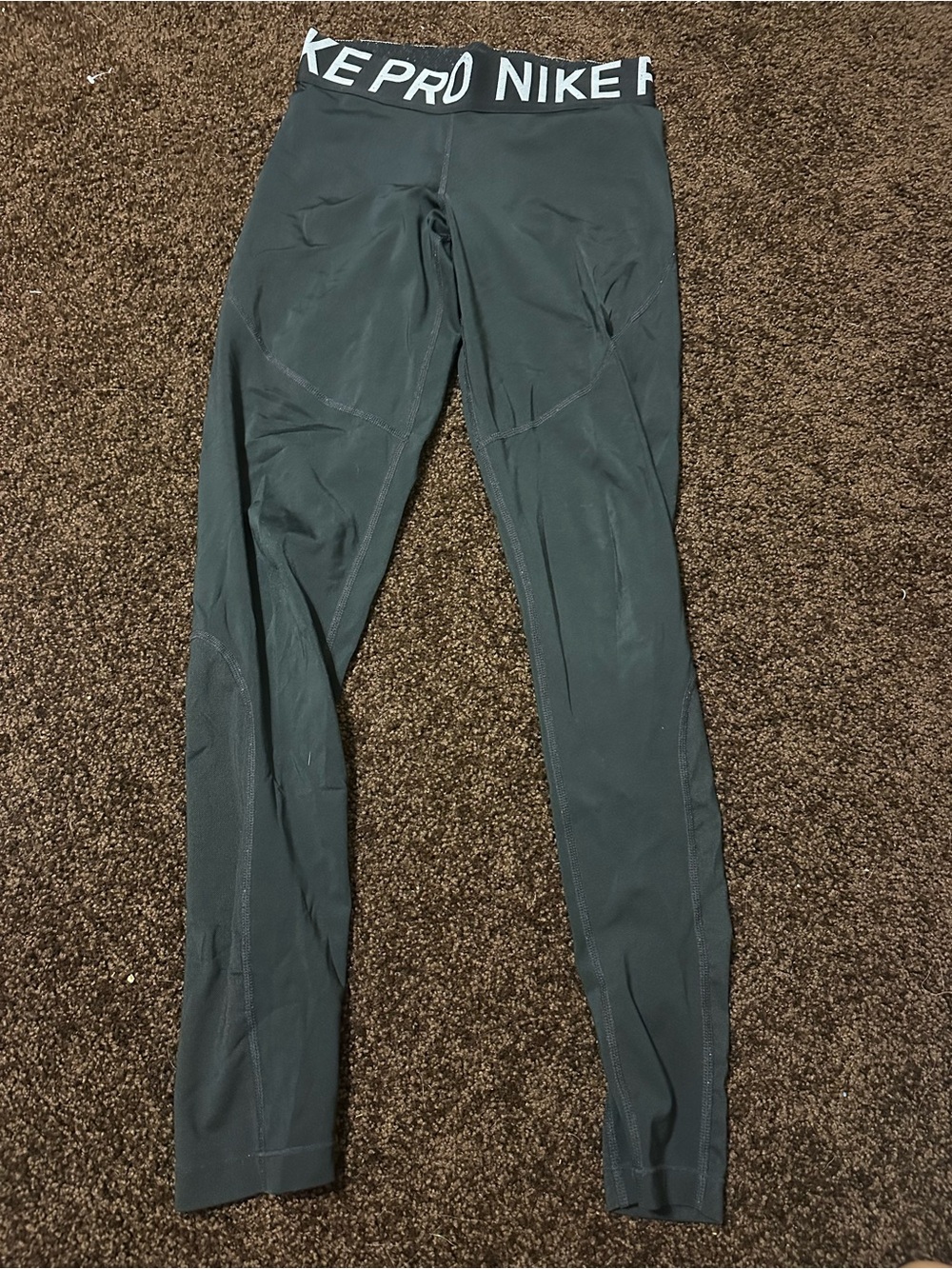 Nike Black/Charcoal Performance High-Rise Compression Leggings